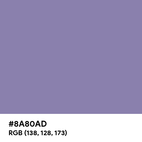 Lavender Purple (Hex code: 8A80AD) Thumbnail