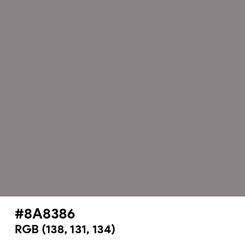 Taupe Gray (Hex code: 8A8386) Thumbnail
