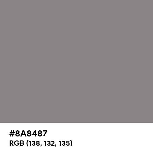 Taupe Gray (Hex code: 8A8487) Thumbnail