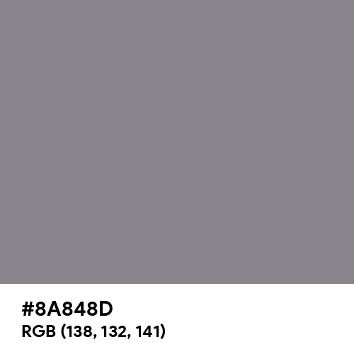 Taupe Gray (Hex code: 8A848D) Thumbnail
