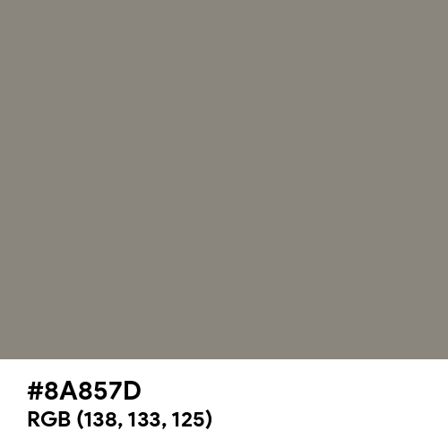 Middle Grey (Hex code: 8A857D) Thumbnail