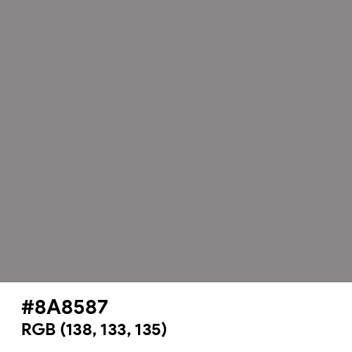 Taupe Gray (Hex code: 8A8587) Thumbnail