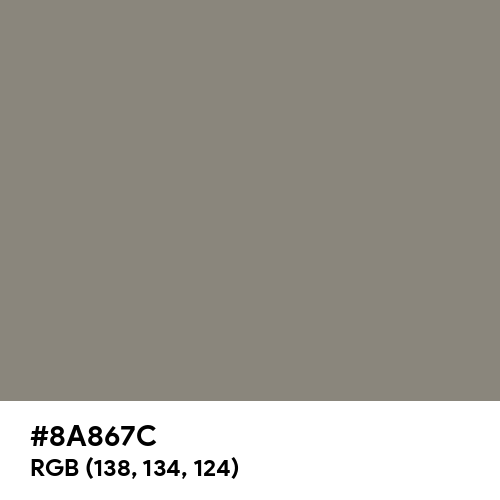 Middle Grey (Hex code: 8A867C) Thumbnail