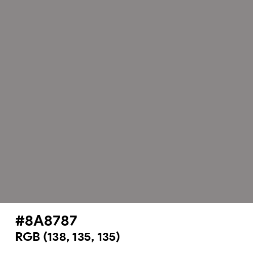 Taupe Gray (Hex code: 8A8787) Thumbnail