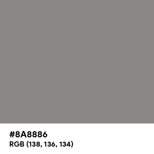Taupe Gray (Hex code: 8A8886) Thumbnail
