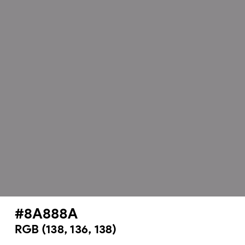 Taupe Gray (Hex code: 8A888A) Thumbnail
