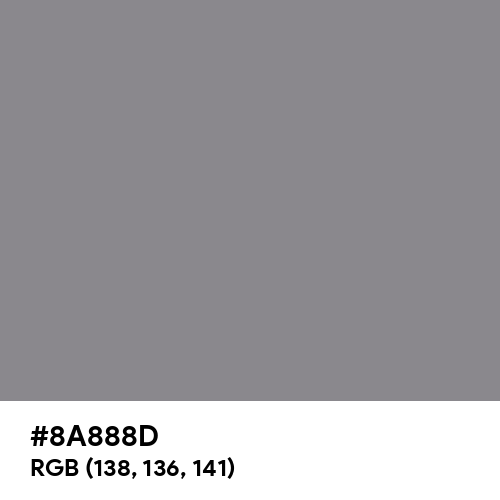 Philippine Gray (Hex code: 8A888D) Thumbnail