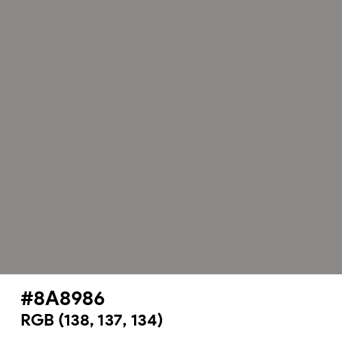 Taupe Gray (Hex code: 8A8986) Thumbnail