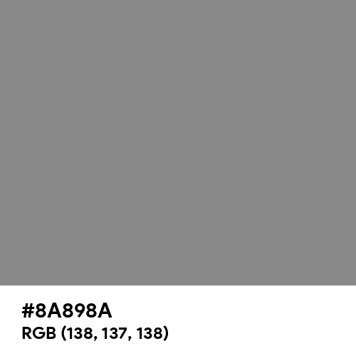 Philippine Gray (Hex code: 8A898A) Thumbnail