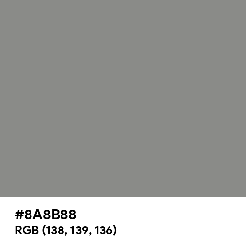Philippine Gray (Hex code: 8A8B88) Thumbnail