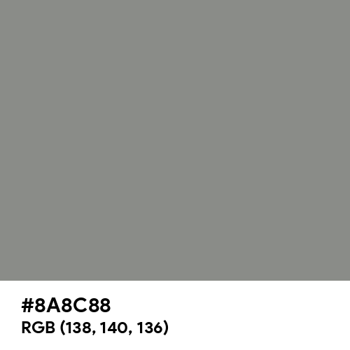 Philippine Gray (Hex code: 8A8C88) Thumbnail