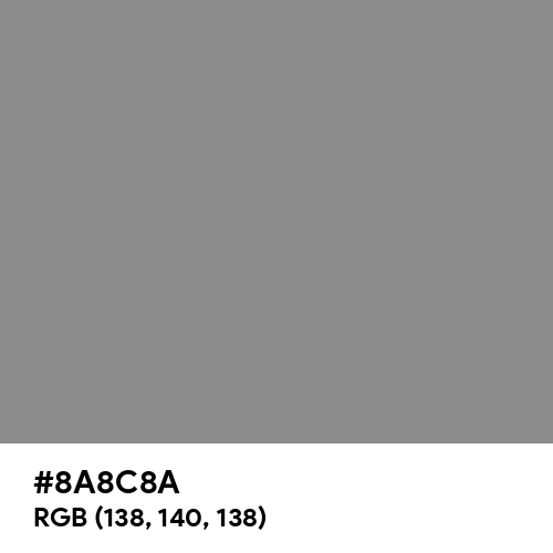 Philippine Gray (Hex code: 8A8C8A) Thumbnail