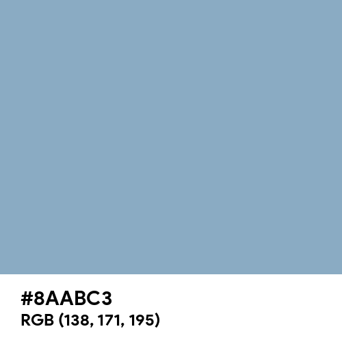 Pewter Blue (Hex code: 8AABC3) Thumbnail