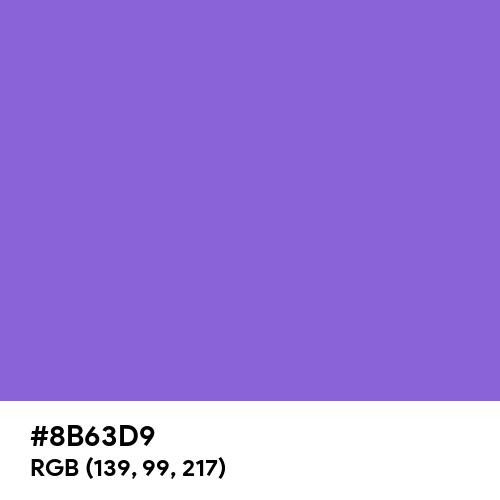 Medium Purple (Hex code: 8B63D9) Thumbnail