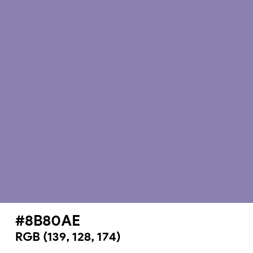 Lavender Purple (Hex code: 8B80AE) Thumbnail