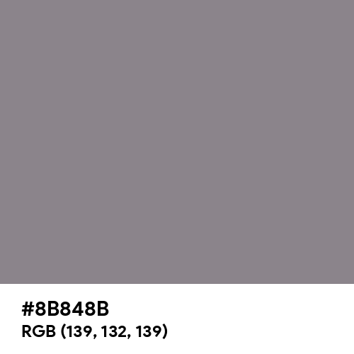 Taupe Gray (Hex code: 8B848B) Thumbnail
