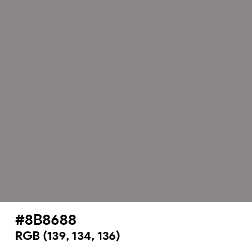 Taupe Gray (Hex code: 8B8688) Thumbnail