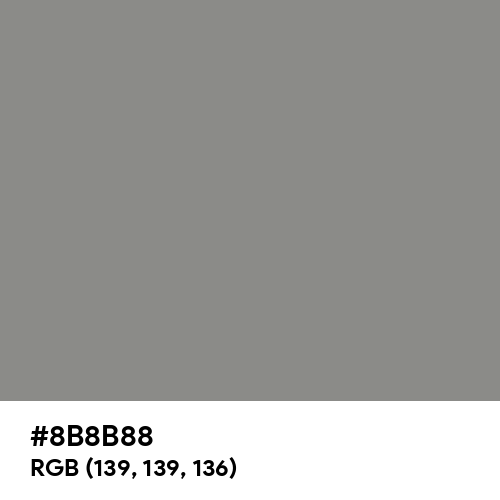 Philippine Gray (Hex code: 8B8B88) Thumbnail