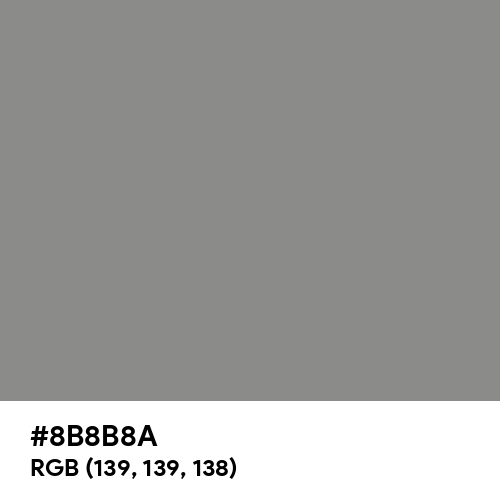 Philippine Gray (Hex code: 8B8B8A) Thumbnail