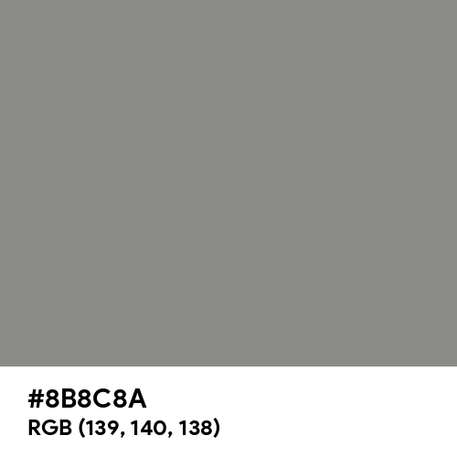 Philippine Gray (Hex code: 8B8C8A) Thumbnail