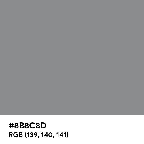 Philippine Gray (Hex code: 8B8C8D) Thumbnail