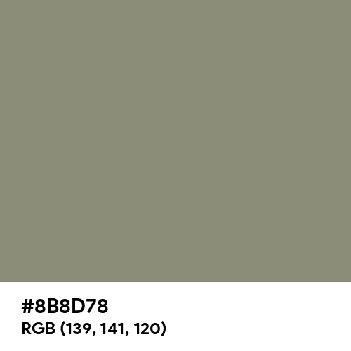 Middle Grey (Hex code: 8B8D78) Thumbnail