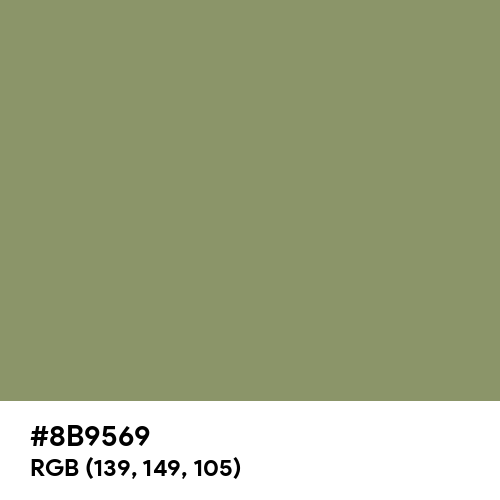Moss Green (Hex code: 8B9569) Thumbnail