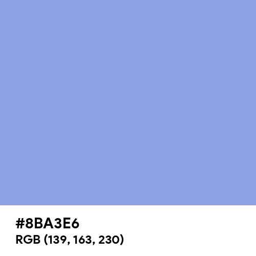 Light Cobalt Blue (Hex code: 8BA3E6) Thumbnail