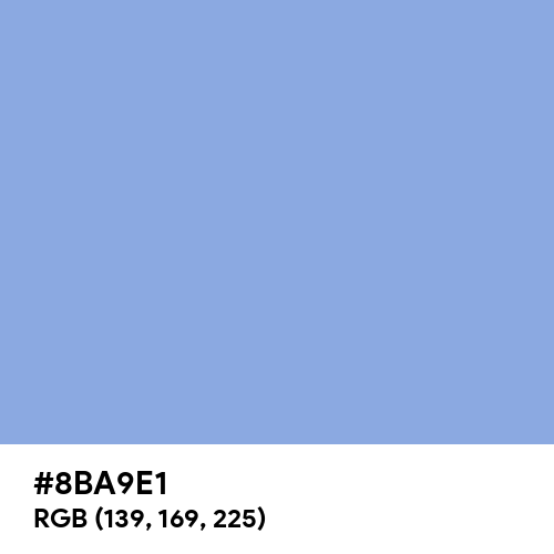 Light Cobalt Blue (Hex code: 8BA9E1) Thumbnail