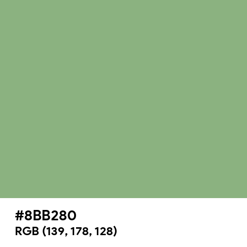 Dark Sea Green (Hex code: 8BB280) Thumbnail