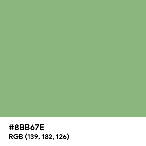 Dark Sea Green (Hex code: 8BB67E) Thumbnail