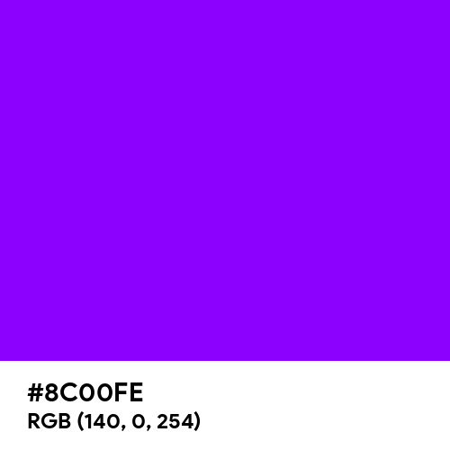 Electric Violet (Hex code: 8C00FE) Thumbnail