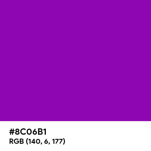 Fantasy Purple (Hex code: 8C06B1) Thumbnail