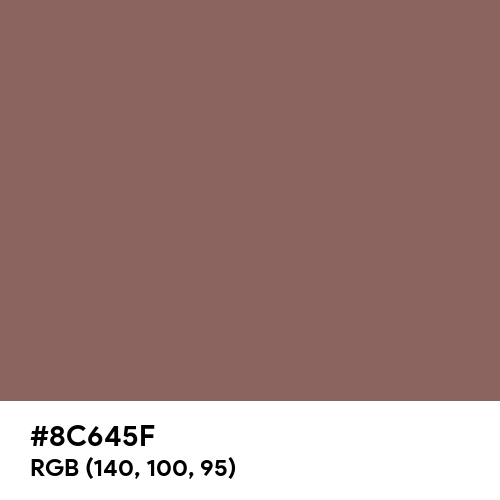 Rose Taupe (Hex code: 8C645F) Thumbnail