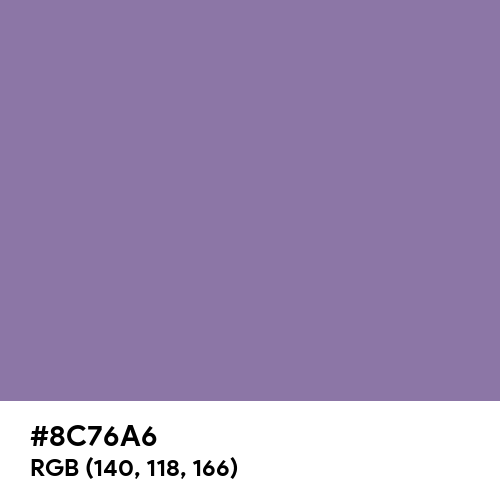 Purple Mountain Majesty (Hex code: 8C76A6) Thumbnail