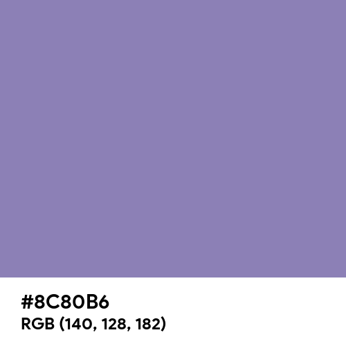Lavender Purple (Hex code: 8C80B6) Thumbnail