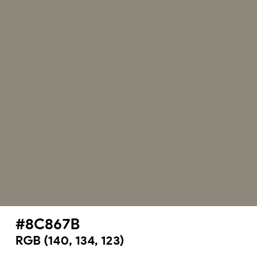 Middle Grey (Hex code: 8C867B) Thumbnail