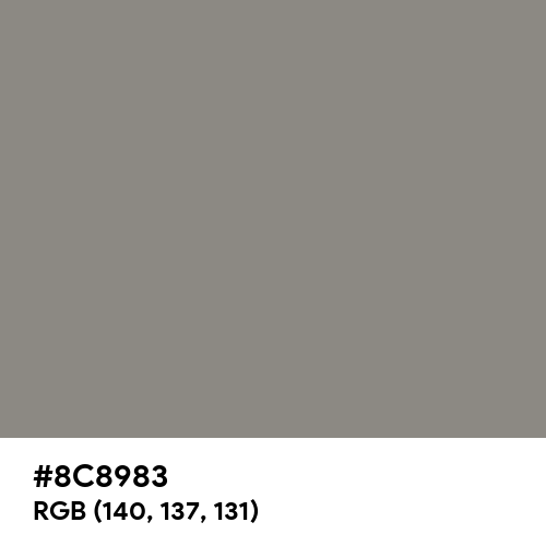 Middle Grey (Hex code: 8C8983) Thumbnail