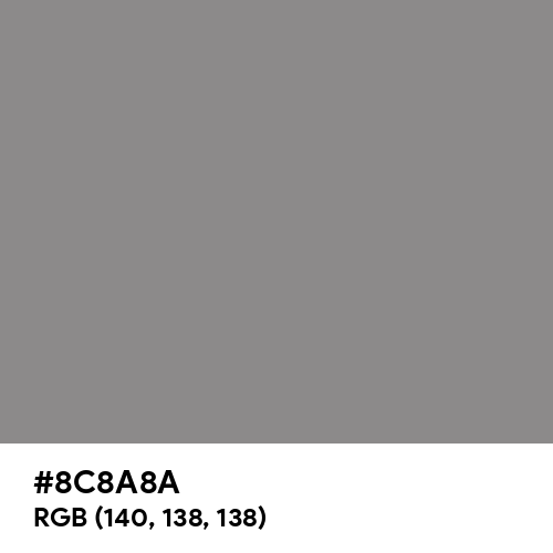 Philippine Gray (Hex code: 8C8A8A) Thumbnail