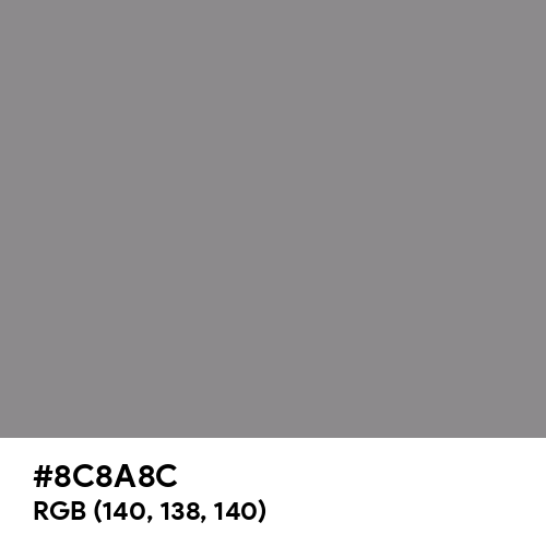 Philippine Gray (Hex code: 8C8A8C) Thumbnail