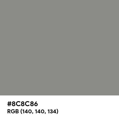 Philippine Gray (Hex code: 8C8C86) Thumbnail