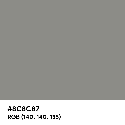 Philippine Gray (Hex code: 8C8C87) Thumbnail