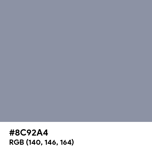 Cool Grey (Hex code: 8C92A4) Thumbnail