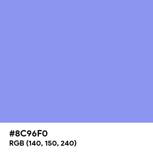 Light Cobalt Blue (Hex code: 8C96F0) Thumbnail