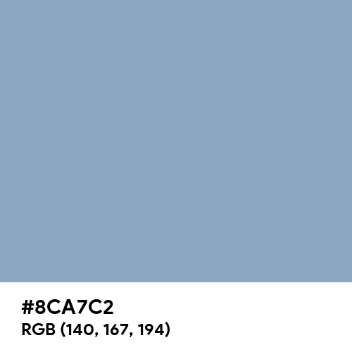 Pewter Blue (Hex code: 8CA7C2) Thumbnail