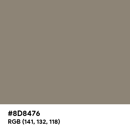 Middle Grey (Hex code: 8D8476) Thumbnail