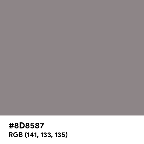 Taupe Gray (Hex code: 8D8587) Thumbnail