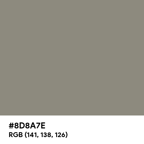 Middle Grey (Hex code: 8D8A7E) Thumbnail