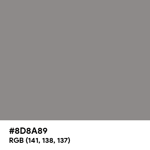 Philippine Gray (Hex code: 8D8A89) Thumbnail