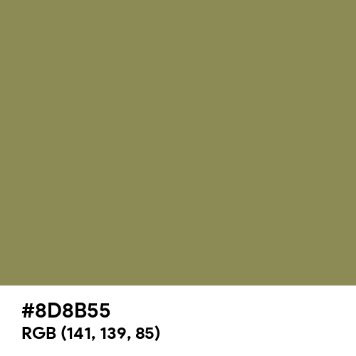 Green Olive (Hex code: 8D8B55) Thumbnail